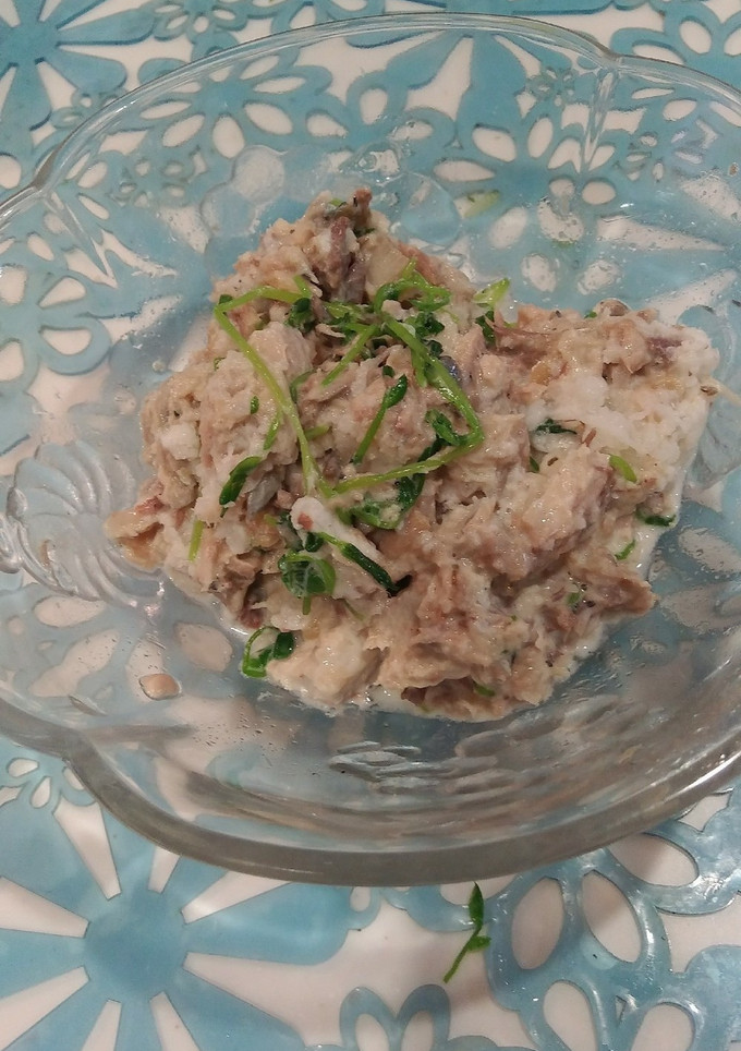 サバ缶と豆苗のマヨ和え-レシピのメイン写真