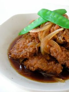 市販のすき焼きタレでソースカツ煮-レシピのメイン写真