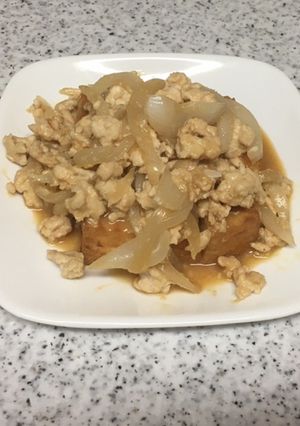 簡単！厚揚げの肉味噌あん-レシピのメイン写真