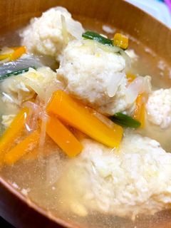 生姜と鶏つくねのスープ-レシピのメイン写真