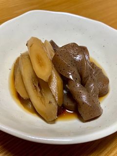 ごぼうとこんにゃくの煮物-レシピのメイン写真