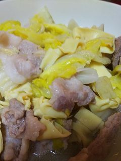 簡単美味・白菜と豚肉の焼うどん-レシピのメイン写真