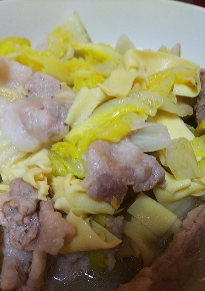 簡単美味・白菜と豚肉の焼うどん-レシピのメイン写真