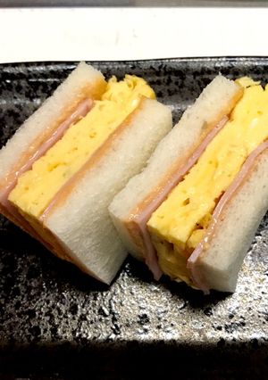 ハムと厚焼き卵のサンドイッチ-レシピのメイン写真
