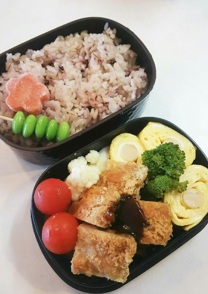 お弁当(6/28)とんかつ-レシピのメイン写真
