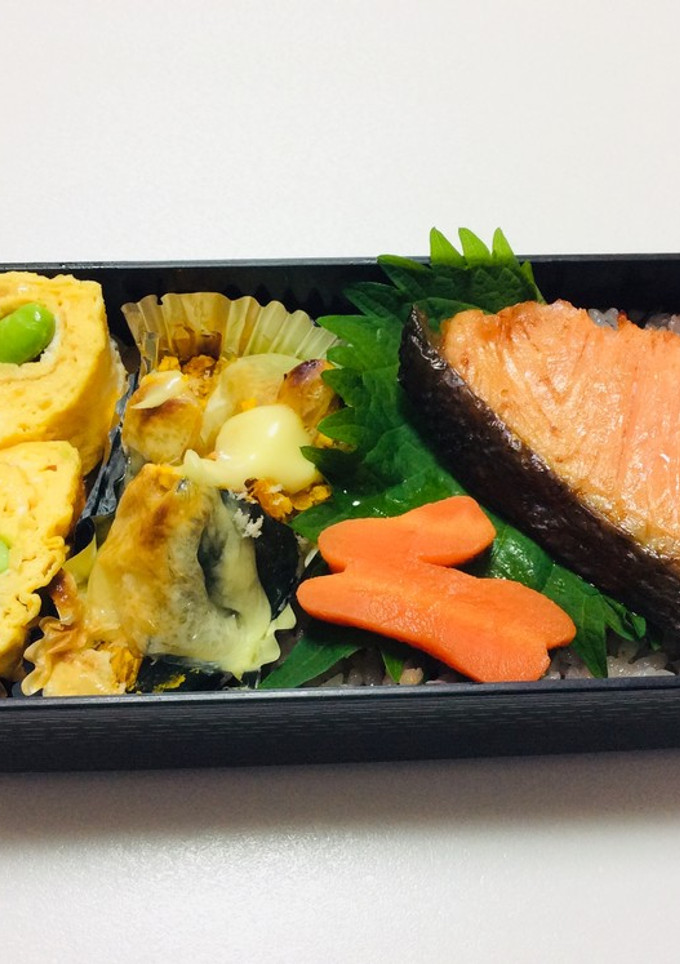 184、鮭の酒焼きと枝巻き弁当♡-レシピのメイン写真