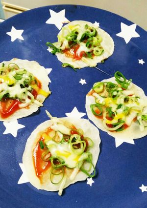 簡単　餃子の皮ピザ-レシピのメイン写真