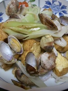 鉄分たっぷり厚揚げとあさりの炒め物-レシピのメイン写真