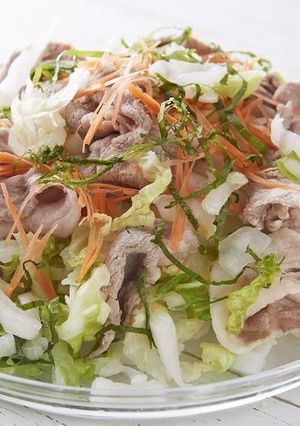 白菜と豚肉の冷しゃぶ生姜だれ-レシピのメイン写真