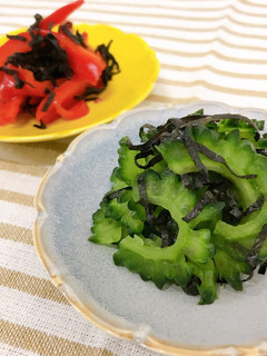 ゴーヤの海苔和え・パプリカの海苔和え-レシピのメイン写真