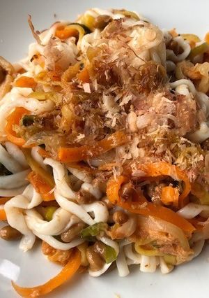 納豆とズッキーニのナポリタン風-レシピのメイン写真