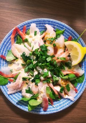甘エビと白身魚のカルパッチョ-レシピのメイン写真