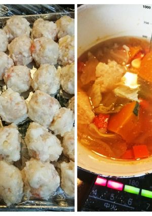 むきエビとはんぺんのお団子♪-レシピのメイン写真