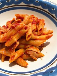 簡単!豚肉のペンネアラビアータ-レシピのメイン写真