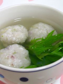 ★柚子こしょう入り★いかだんごのお吸い物-レシピのメイン写真