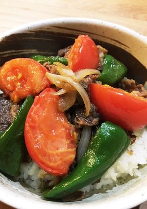 簡単ヘルシー！トマト牛丼-レシピのメイン写真
