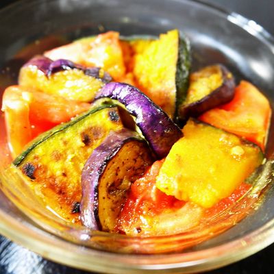 かぼちゃとなす 南瓜とナスの煮物『きのう何食べ』#104 by yahikko