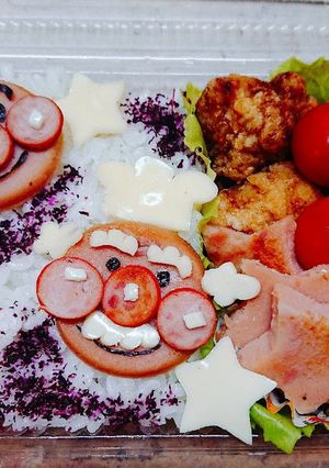 アンパンマン&ジャムおじさんキャラ弁♪♪-レシピのメイン写真