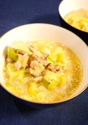 簡単！お味噌汁☆肉キャベツの味噌炒め味-レシピのメイン写真