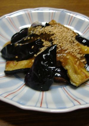 なすは油であげて☆甘味噌を添えて-レシピのメイン写真