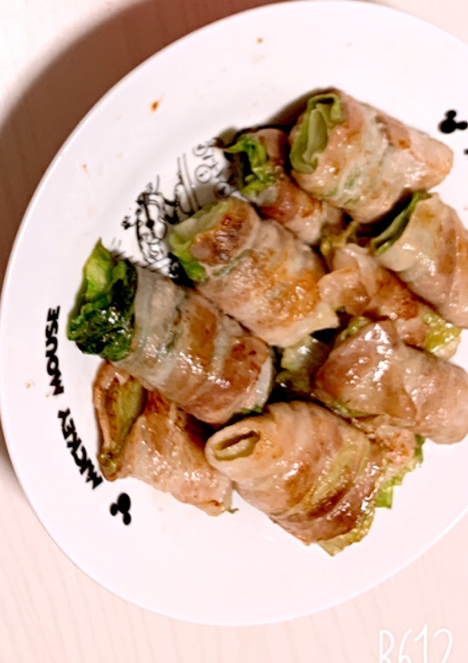 簡単肉巻きレタス-レシピのメイン写真