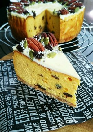パンプキンとラムレーズンのチーズケーキ-レシピのメイン写真