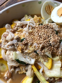 納豆マーボーうどん(麻婆豆腐リメイク)-レシピのメイン写真