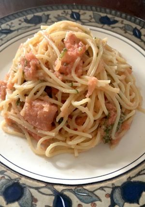 明太子たっぷりのさっぱりパスタ-レシピのメイン写真
