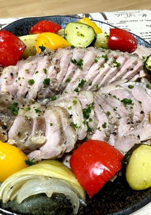 肉々しい!!【ウチの彩りローストポーク】-レシピのメイン写真
