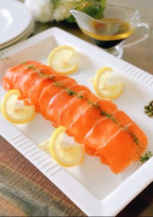 【楽めし】簡単スモークサーモンの前菜-レシピのメイン写真
