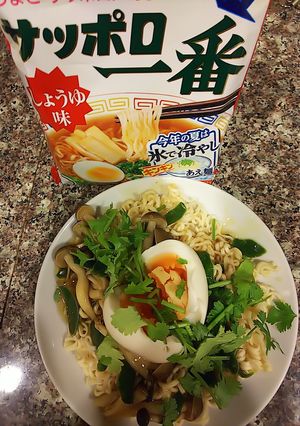 しめじとニラの冷製おつまみラーメン-レシピのメイン写真