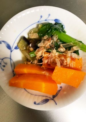 なすと人参と冷凍小松菜レンジでナムル-レシピのメイン写真