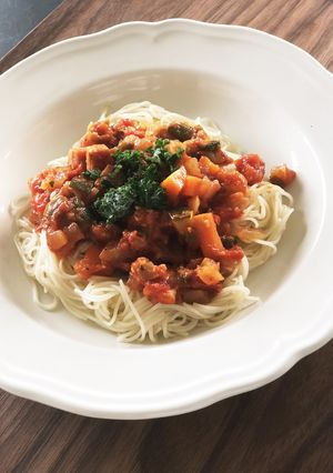 ゆる〜く糖質制限 ラタトゥイユ冷製パスタ-レシピのメイン写真