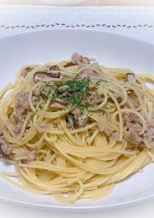 椎茸とツナの和風パスタ-レシピのメイン写真