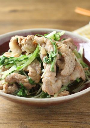 豚肉と水菜の煮浸し-レシピのメイン写真