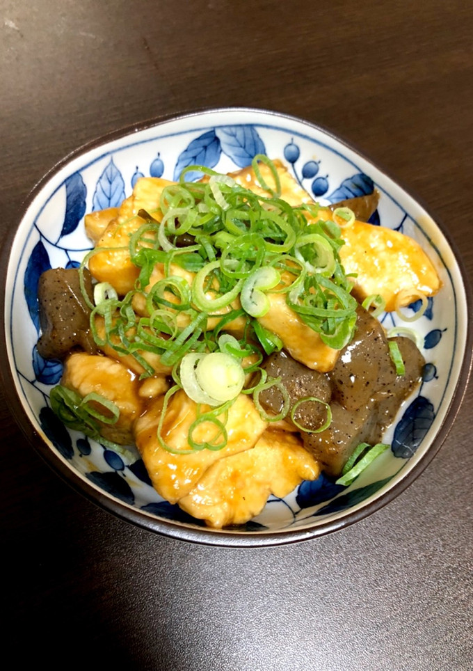 鶏むねと蒟蒻の甘辛炒め♡簡単美味しい-レシピのメイン写真