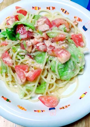 トマトとツナとレタスの冷製パスタ-レシピのメイン写真