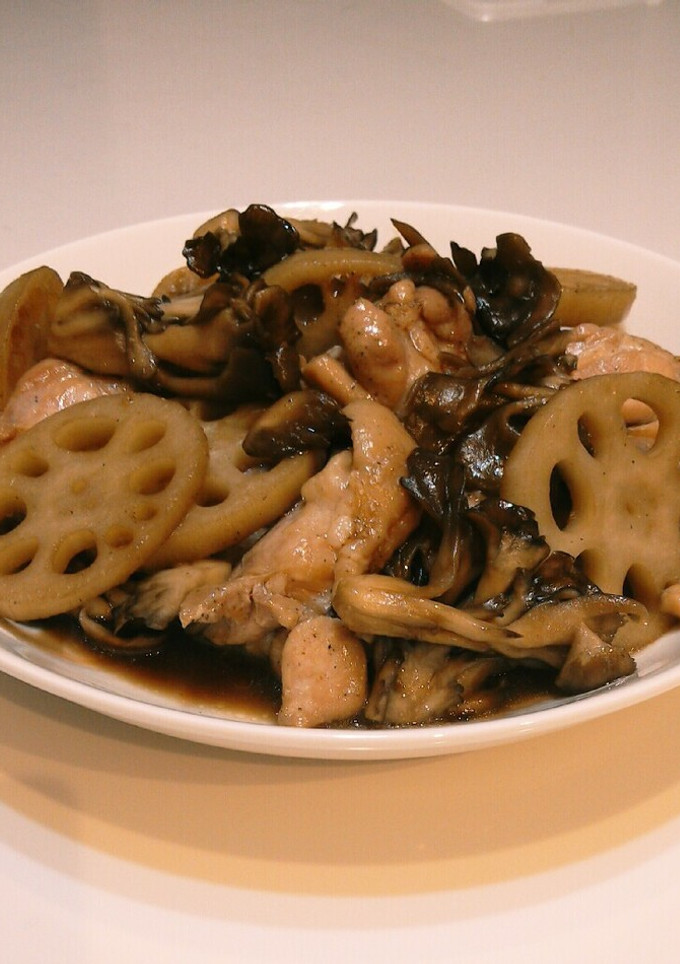 鶏肉の照り焼きwith蓮根&舞茸-レシピのメイン写真