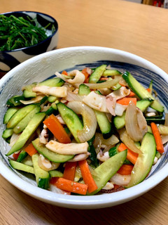 イカと野菜のコチュジャンあえ-レシピのメイン写真