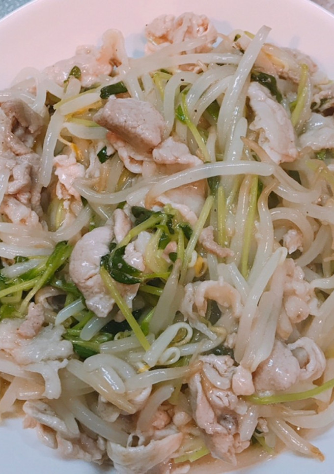 簡単蒸し焼き♡豆苗の中華あんかけ-レシピのメイン写真