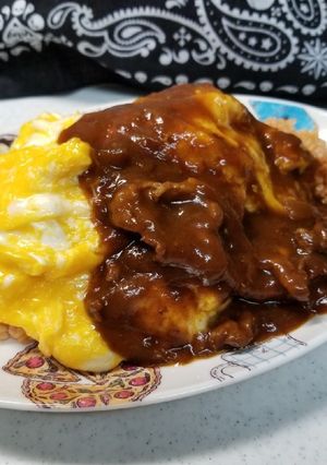 豚のしょうが焼きでデミオムライス❤️-レシピのメイン写真
