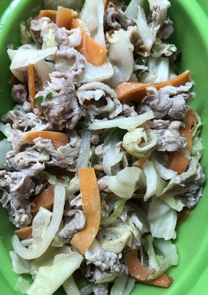 カット野菜　レンチン野菜炒め-レシピのメイン写真