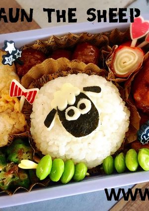 ひつじのショーン キャラ弁 おにぎり-レシピのメイン写真