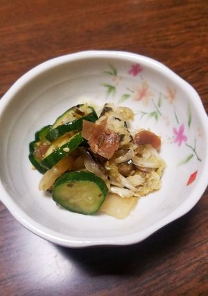 白菜とキュウリのさっぱり浅漬け(梅風味)-レシピのメイン写真