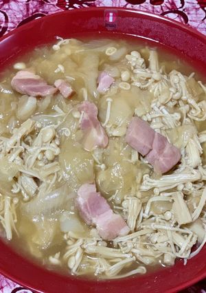 新玉葱ベーコンのなめたけ-レシピのメイン写真