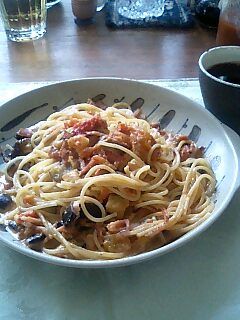 ざくざくトマトとナスのクリームパスタ-レシピのメイン写真