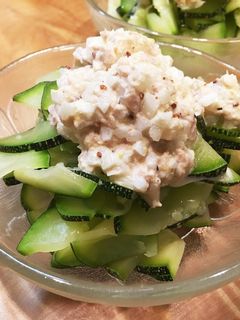 大量消費!巨大ズッキーニのツナマヨサラダ-レシピのメイン写真