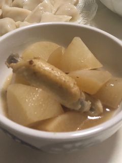 レンジで時短鶏手羽中と大根の煮物-レシピのメイン写真