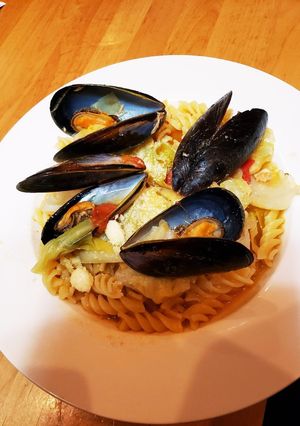 ムール貝とトマトのあっさりパスタ-レシピのメイン写真