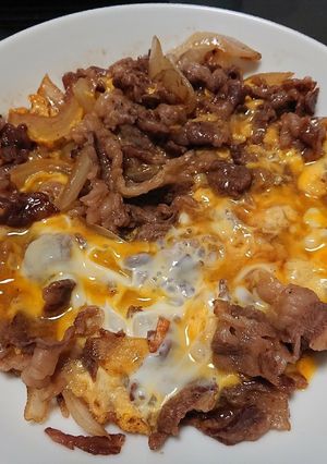 牛肉の卵とじ-レシピのメイン写真